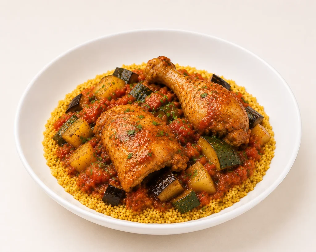 Tajine de poulet légumes grillés