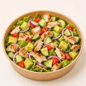 Salade poulet avocat concombre