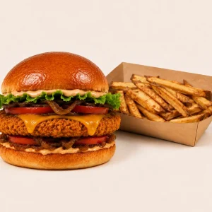 Formule burger poulet frite